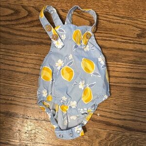 Carter's Blue and Yellow Lemon Print Bodysuit